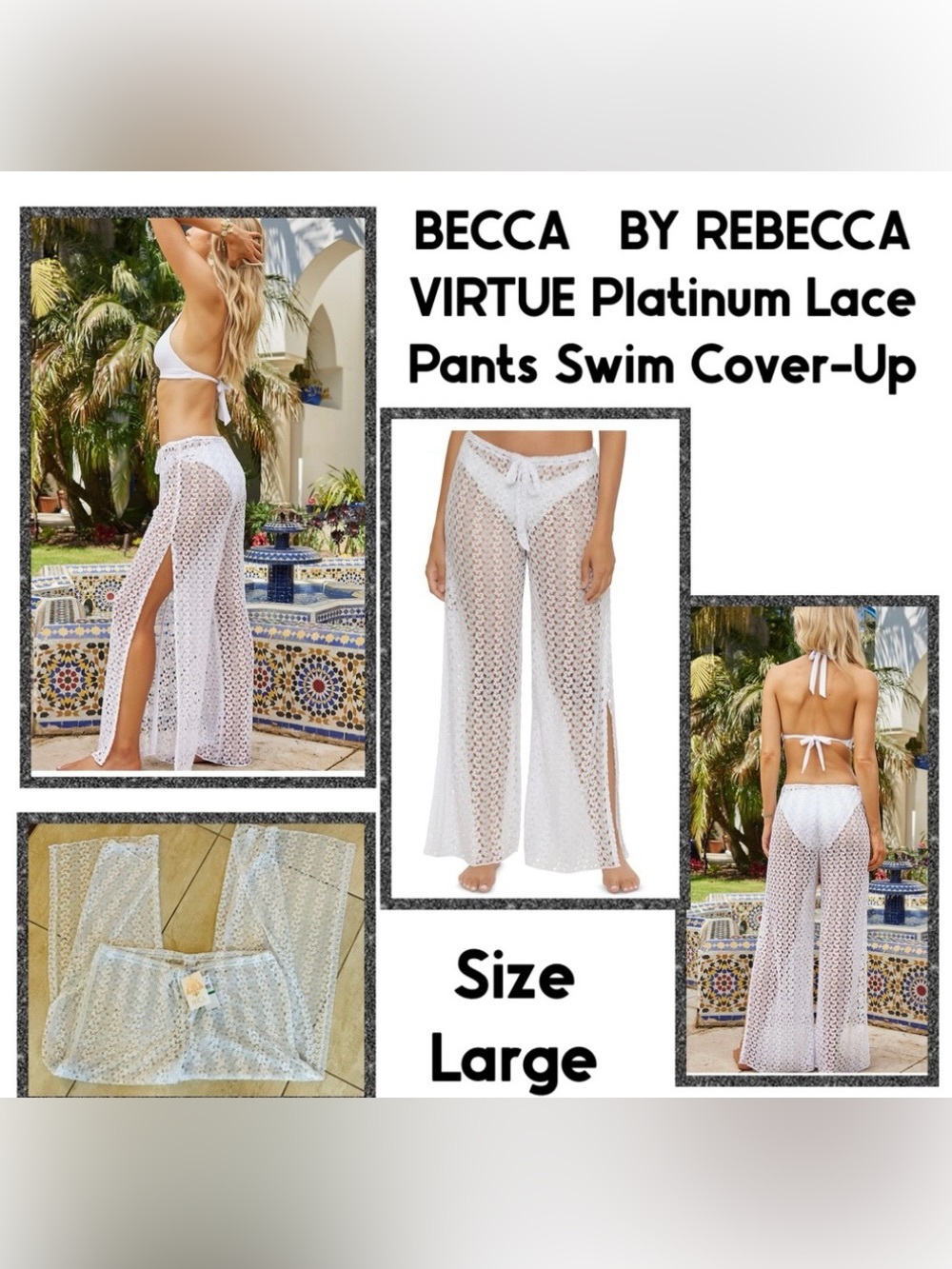 BECCA® BY REBECCA Lace Pants Swim Cover-Up